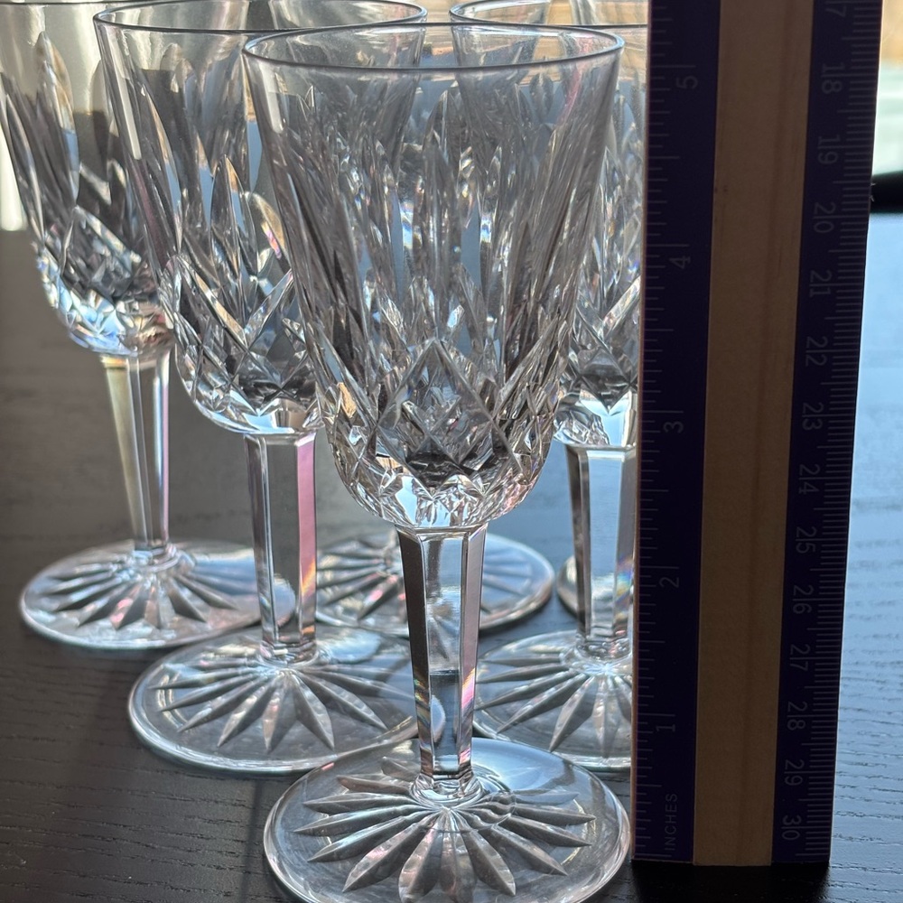 Waterford Crystal Clear Cut Wine Glasses - Set of 6 - Picture 3 of 6